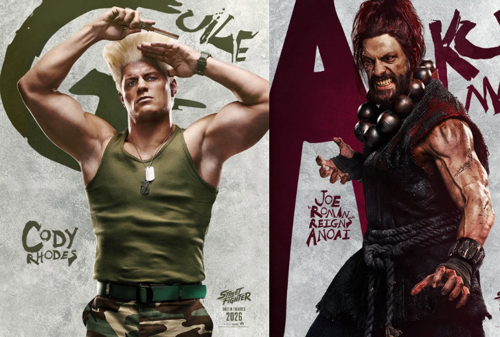 Cody Rhodes and Roman Reigns as Guile and Akuma in Street fighter